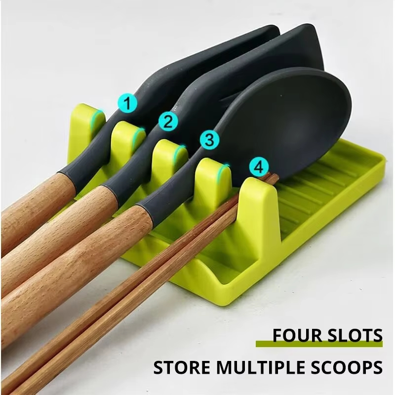 Kitchen Gadgets Rack - 1PC Non-slip Plastic Kitchen Spoon Holder