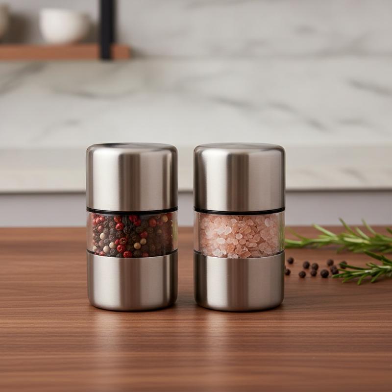 Kitchen Gadgets Essential - 1/2pcs Stainless Steel Pepper Grinder Manual