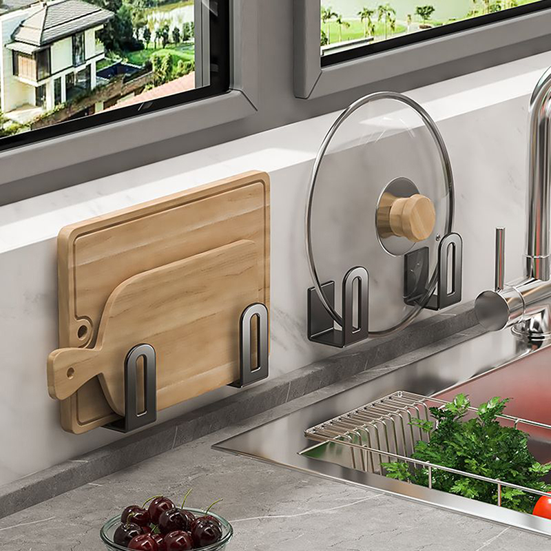 Kitchen Gadgets Rack - 2Pcs/set Cutting Board Pot Cover Rack