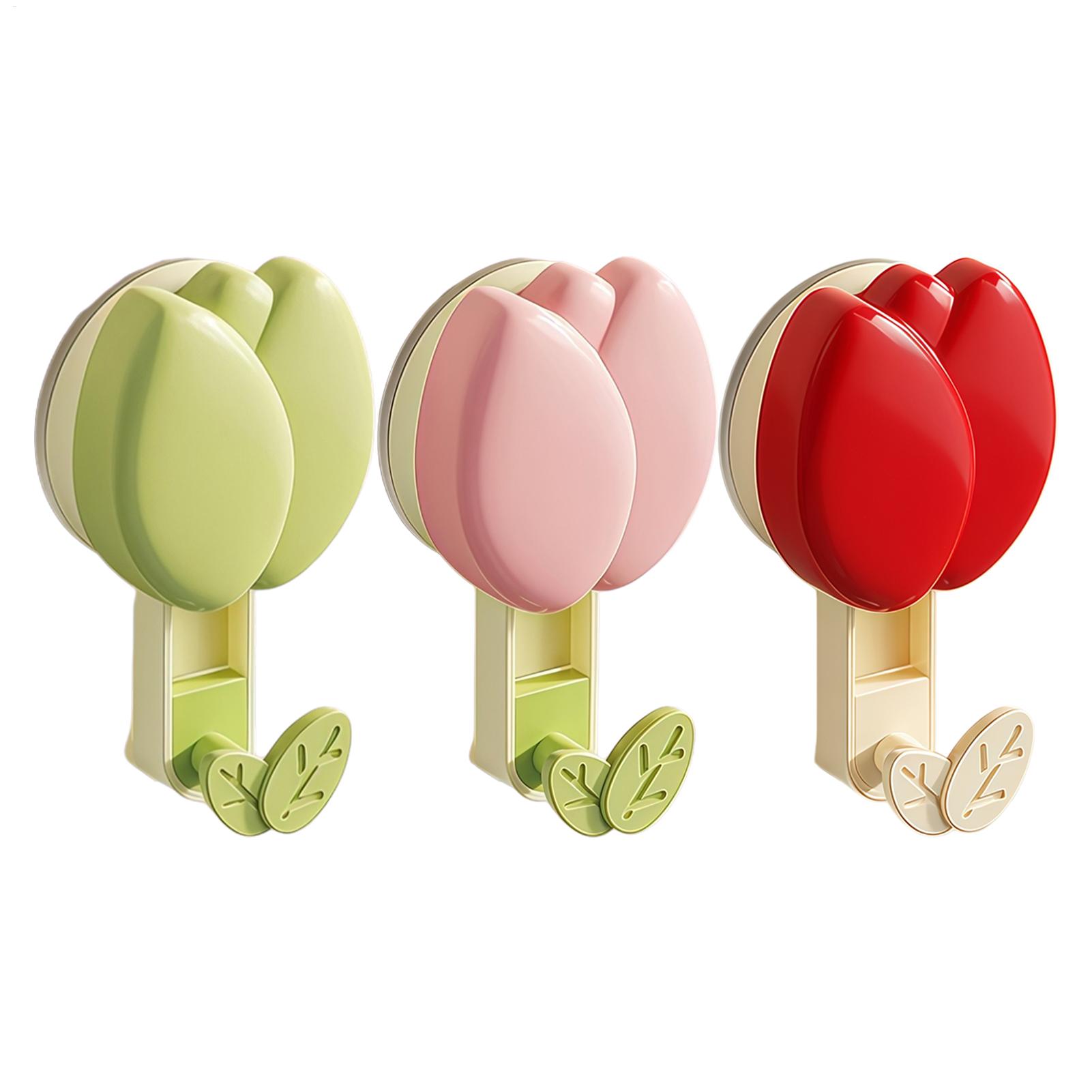 Kitchen Gadgets Rack - 3Pcs/set Flower Shape Suction Cup Hook