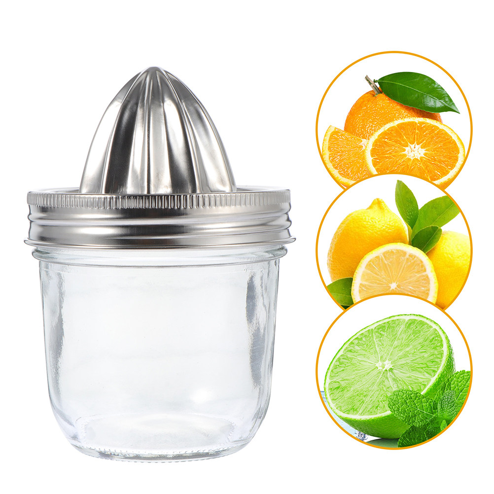Citrus Lemon Squeezer - 2Pcs Mason Jar Citrus Juicer Stainless