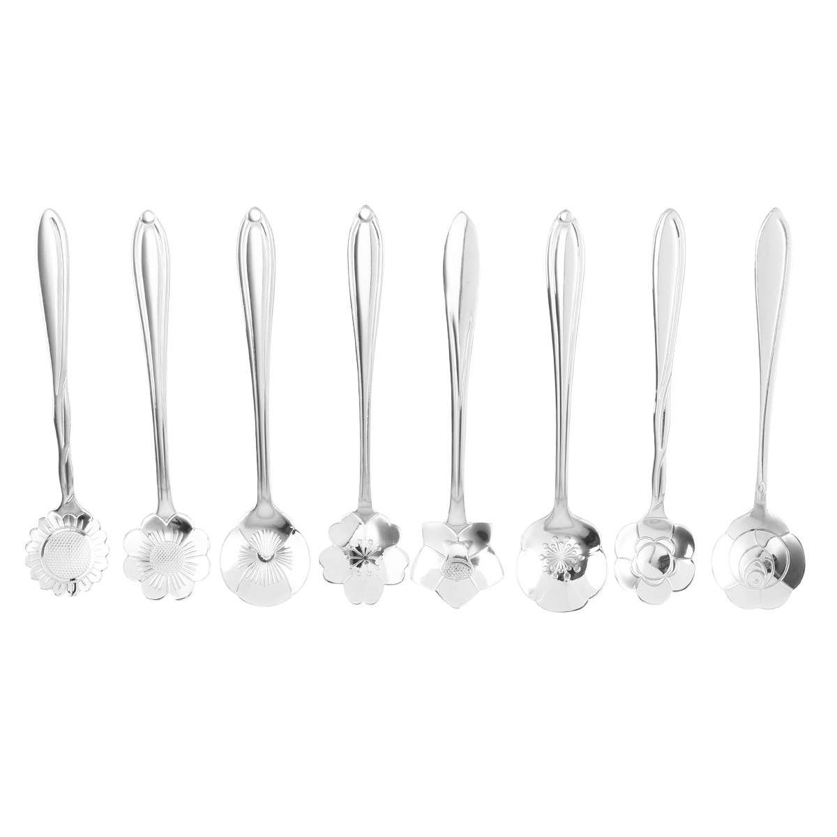 Kitchen Gadgets To Gift - 8Pcs Creative Flower Spoon Set Stainless