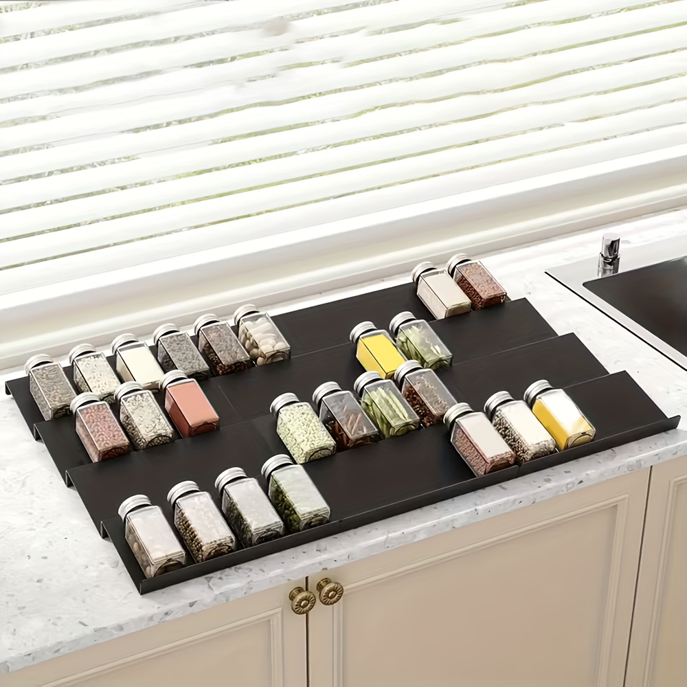Kitchen Gadgets Rack - 6pcs Expandable Spice Drawer Organizer ,Durable