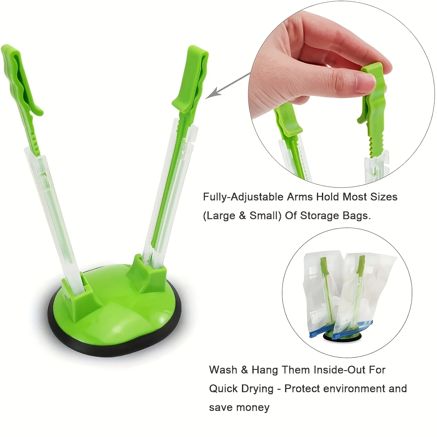 Zipper Bag Holder Plastic Adju - đánh giá và giá Kitchen Gadgets Rack Storage