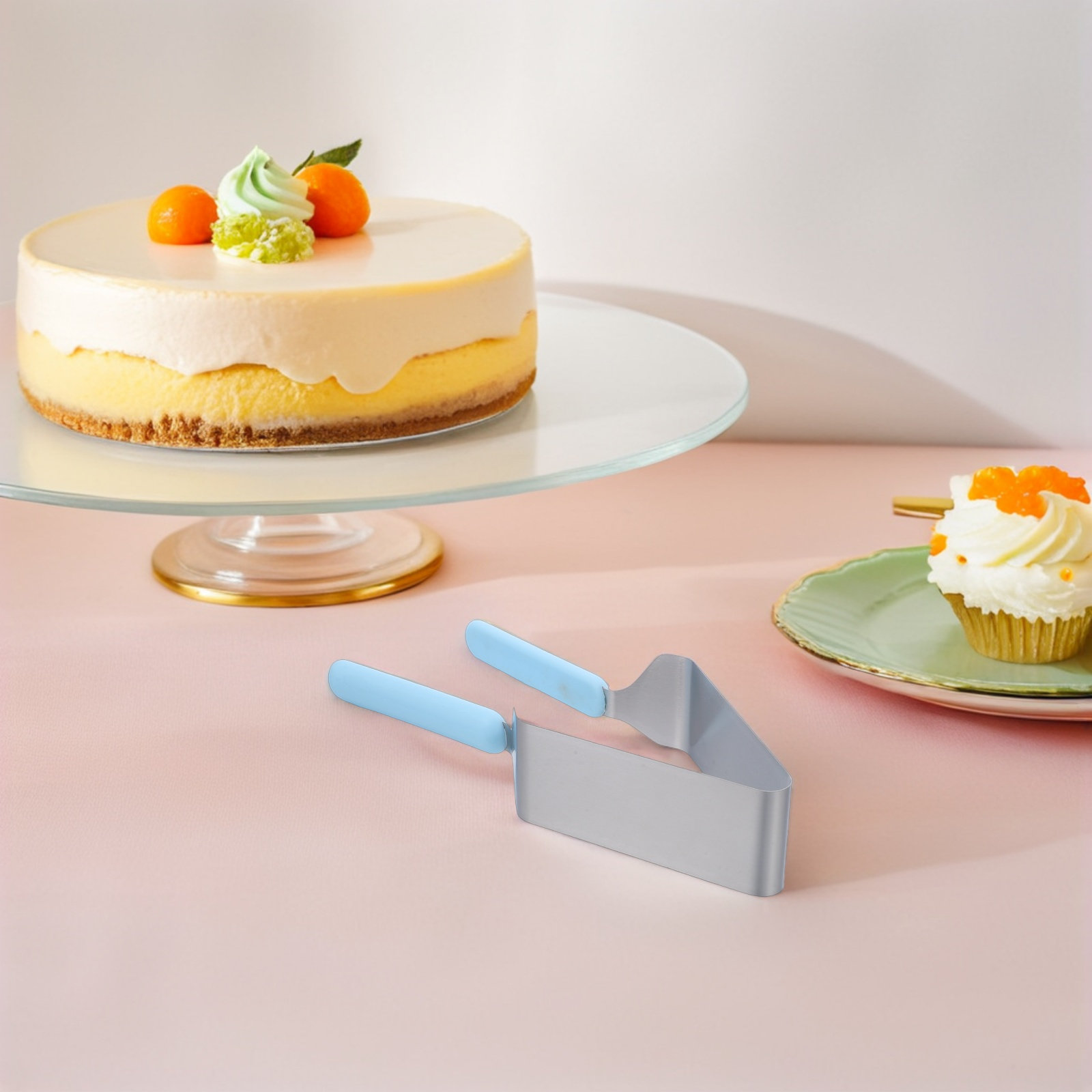 2Pcs Stainless Steel Cake Serv - đánh giá và giá Kitchen Gadgets Essential