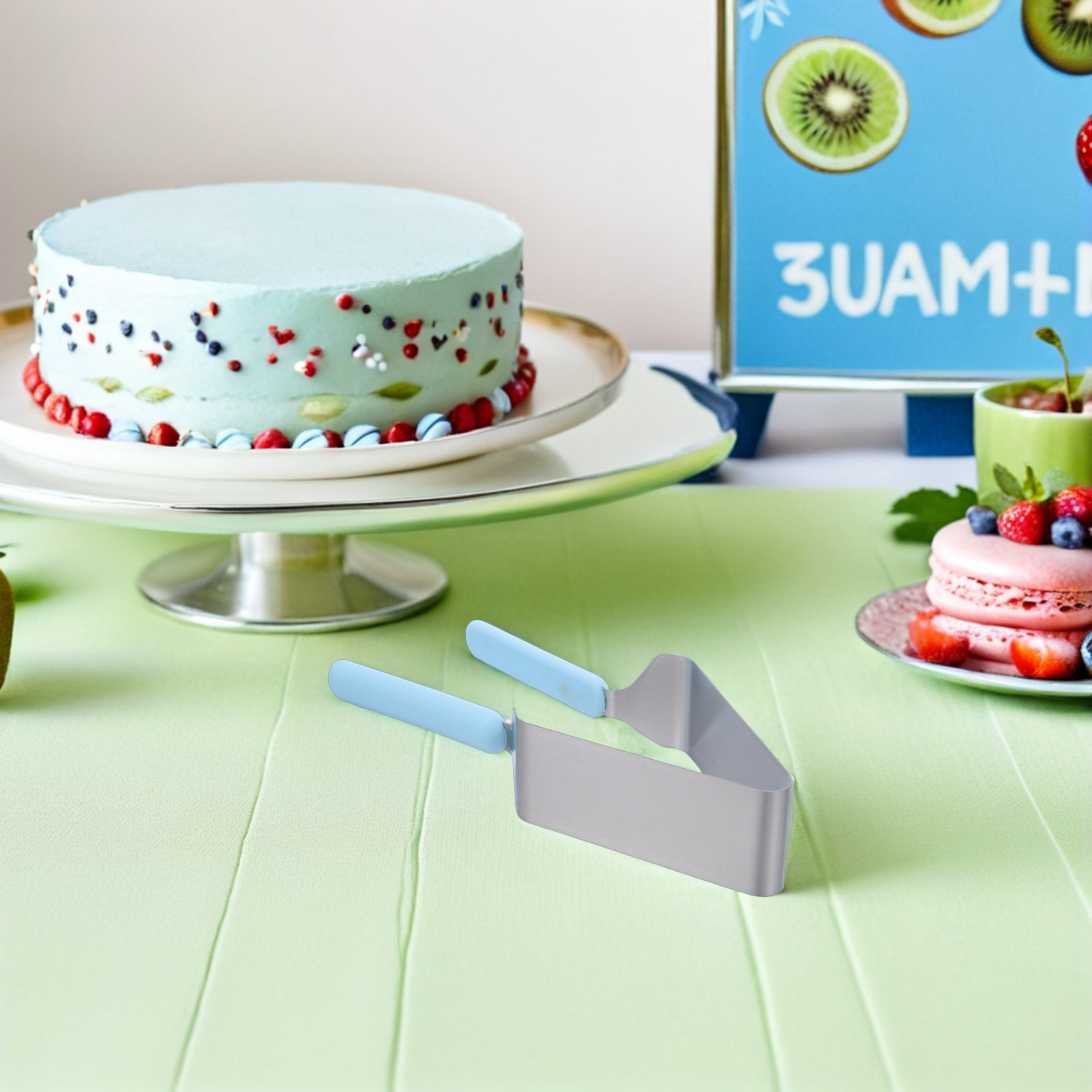 2Pcs Stainless Steel Cake Serv - đánh giá và giá Kitchen Gadgets Essential