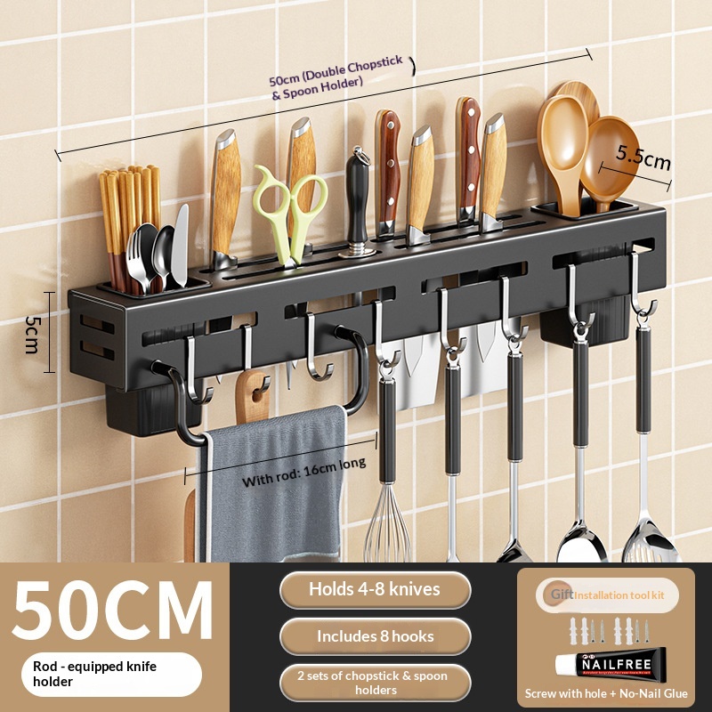 Wall Mount Kitchen Organizer K - đánh giá và giá Kitchen Gadgets Rack Storage