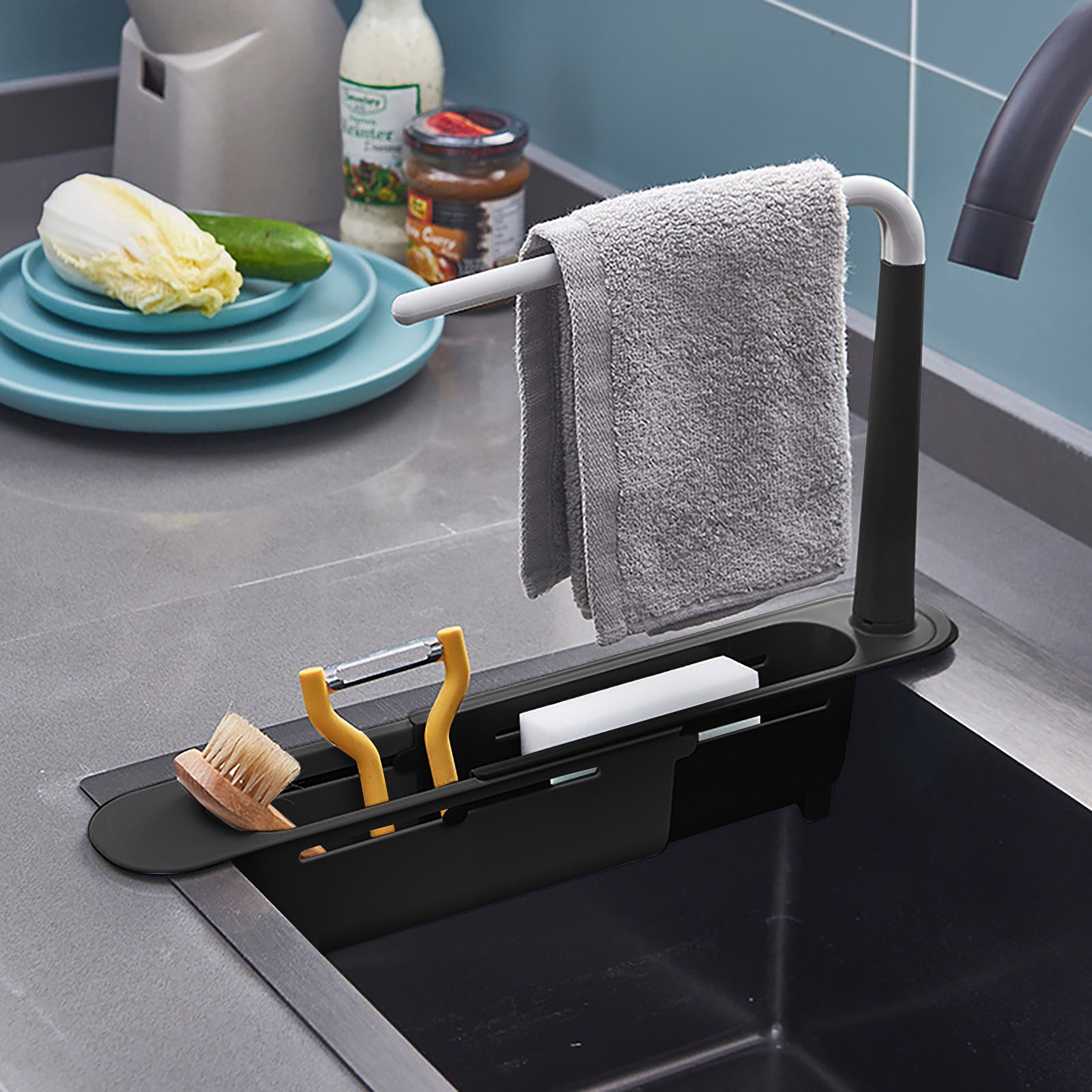 elescopic Sink Shelf Drainer R - đánh giá và giá Kitchen Gadgets Rack Storage