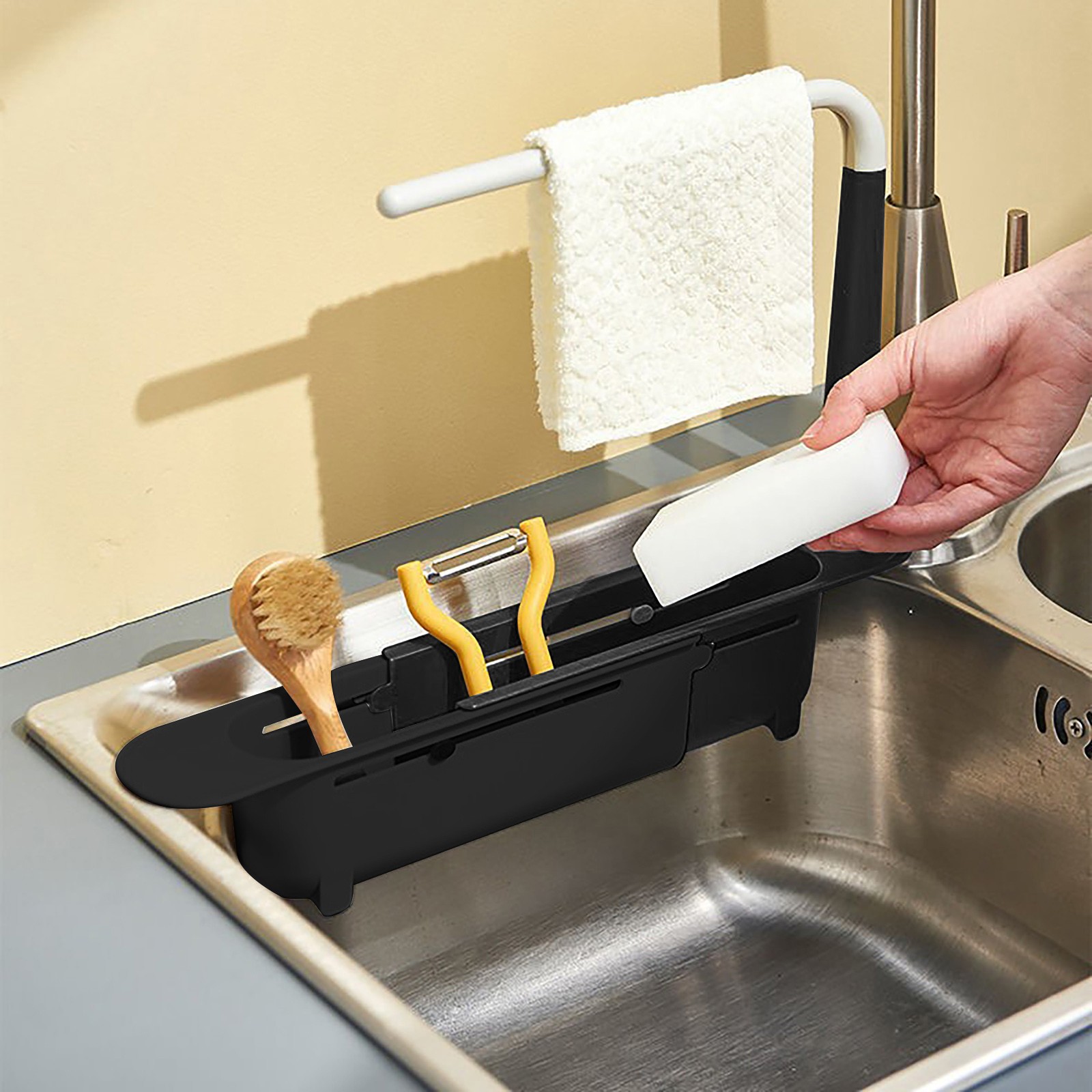 elescopic Sink Shelf Drainer R - đánh giá và giá Kitchen Gadgets Rack Storage