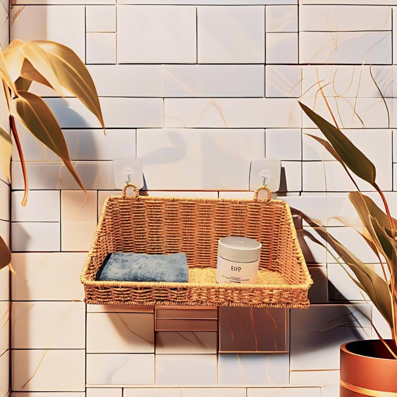 Woven Rattan Hanging Storage B - đánh giá và giá Kitchen Gadgets Rack Storage