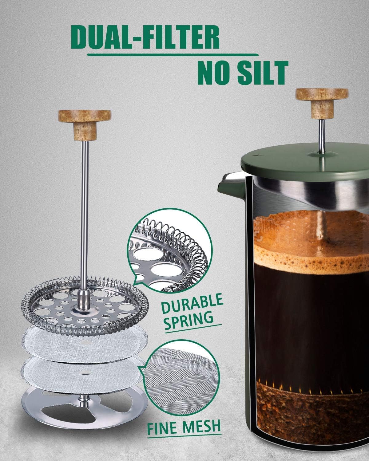 POLIVIAR 34 oz French Press Co - đánh giá và giá French Press Coffee Maker