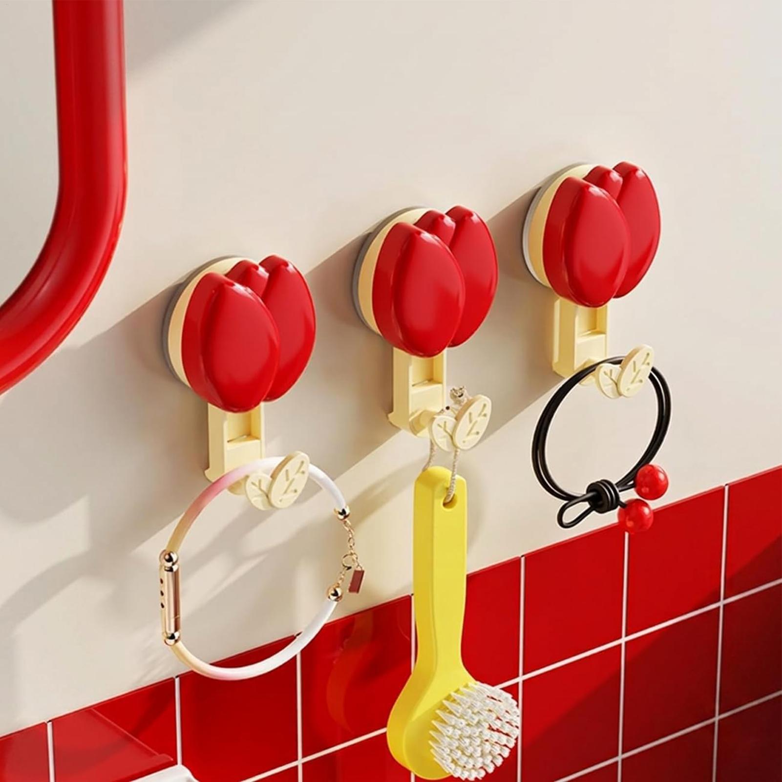 3Pcs/set Flower Shape Suction  - đánh giá và giá Kitchen Gadgets Rack