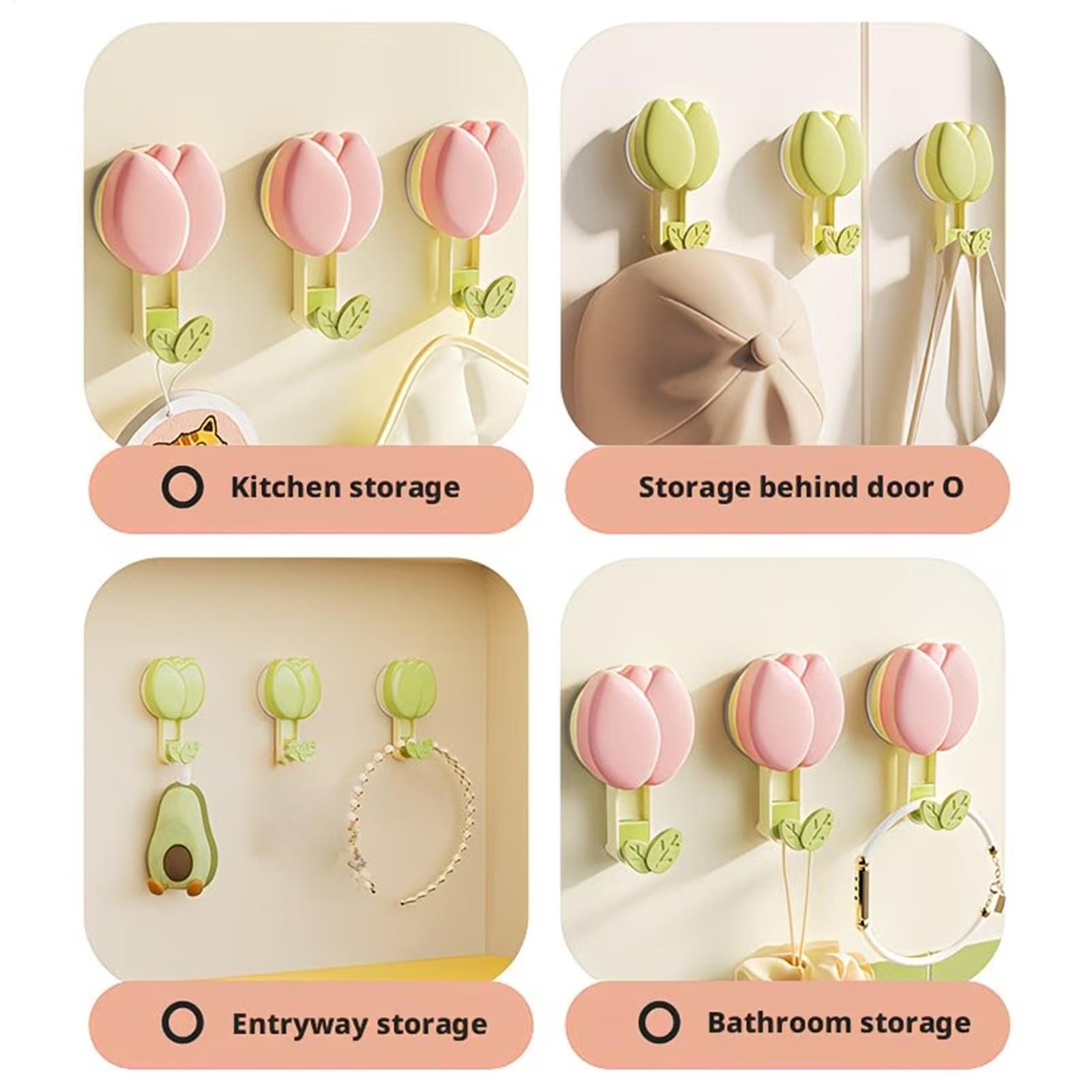 3Pcs/set Flower Shape Suction  - đánh giá và giá Kitchen Gadgets Rack