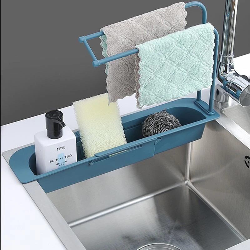 Telescopic Sink Shelf Kitchen  - đánh giá và giá Kitchen Gadgets Rack Storage