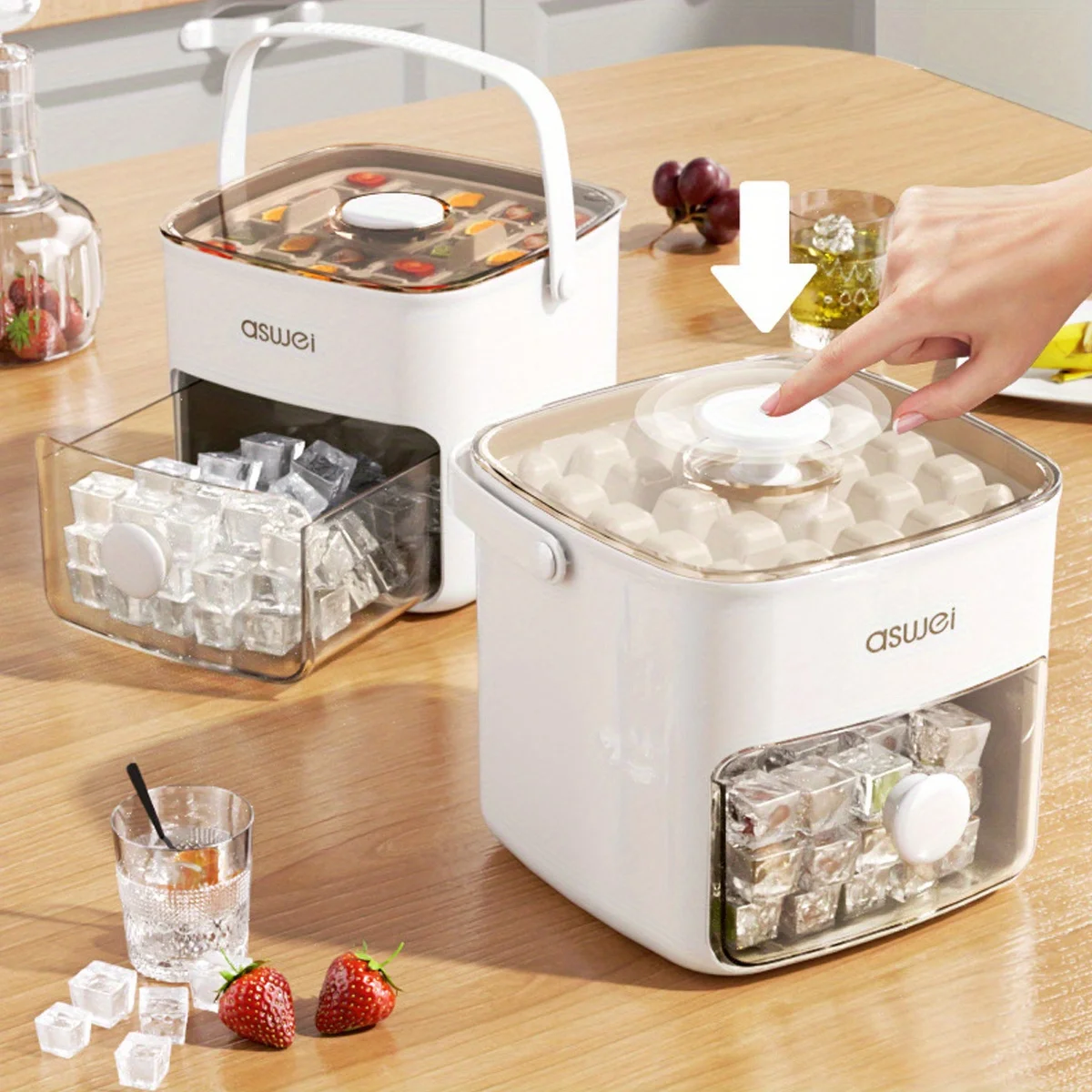 48-Cube Ice Maker with Easy-Pr - đánh giá và giá Kitchen Gadgets Essential