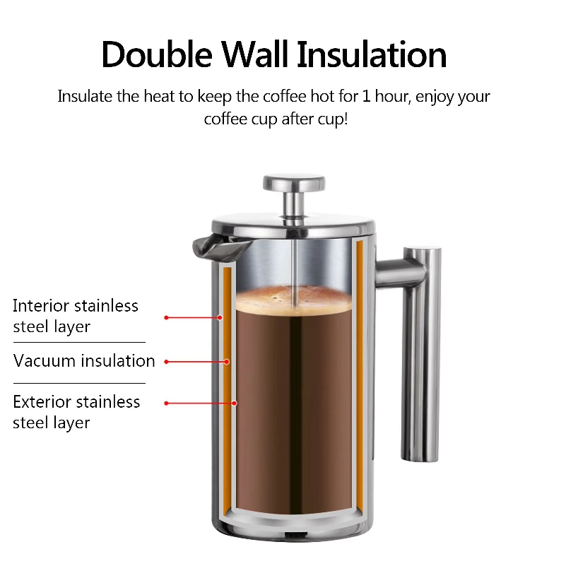 350ml/800ml/1000ml Coffee Make - đánh giá và giá French Press Coffee Maker